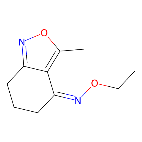 (Z)-3-methyl-6,7-dihydrobenzo[c]isoxazol-4(5H)-one O-ethyl oxime structure