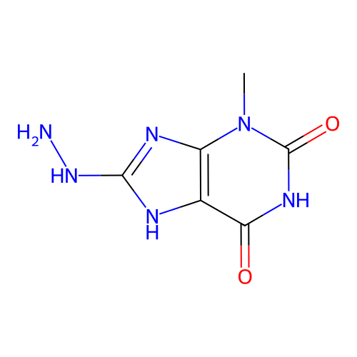 8-hydrazinyl-3-methyl-1H-purine-2,6(3H,7H)-dione structure
