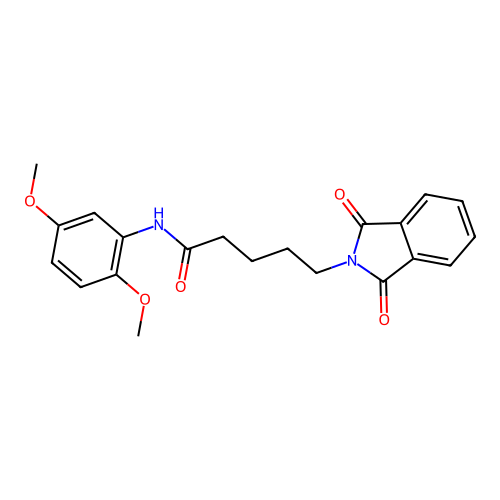 N-(2,5-dimethoxyphenyl)-5-(1,3-dioxoisoindolin-2-yl)pentanamide structure