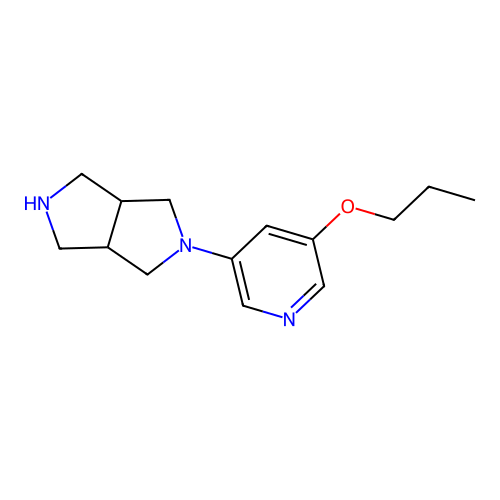 5-(5-propoxy-3-pyridinyl)-2,3,3a,4,6,6a-hexahydro-1H-pyrrolo[3,4-c]pyrrole structure