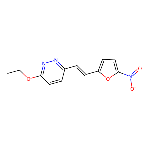 Pyridazine, 3-ethoxy-6-(2-(5-nitro-2-furyl)vinyl)- structure