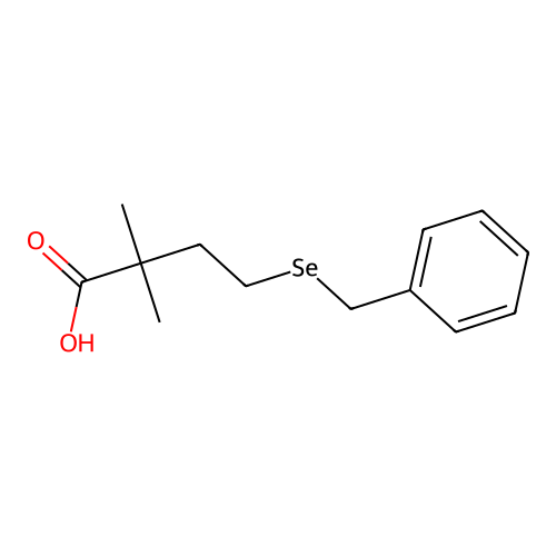Butyric acid, 4-(benzylselenyl)-2,2-dimethyl- structure