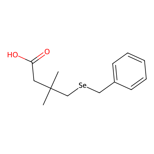 Butyric acid, 4-(benzylselenyl)-3,3-dimethyl- structure