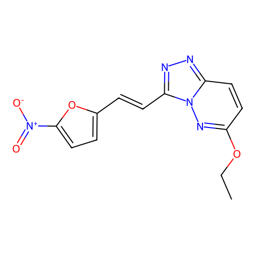 6-Ethoxy-3-[2-(5-nitro-2-furyl)vinyl][1,2,4]triazolo[4,3-b]pyridazine structure