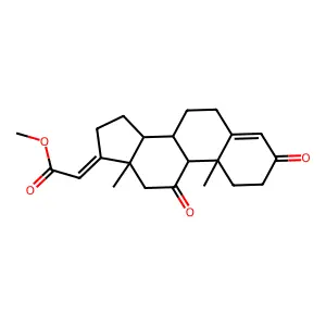 Pregna-4,17(20)-dien-21-oic acid, 3,11-dioxo-, methyl ester structure