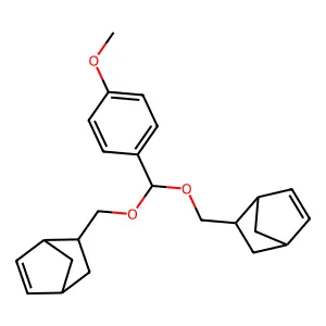 5,5'-{[(4-Methoxyphenyl)methylene]bis(oxymethylene)}di(bicyclo[2.2.1]hept-2-ene) structure