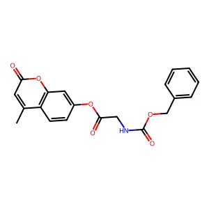 4-methyl-2-oxo-2H-chromen-7-yl N-[(benzyloxy)carbonyl]glycinate structure