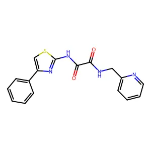 N'-(4-phenyl-1,3-thiazol-2-yl)-N-(pyridin-2-ylmethyl)oxamide structure
