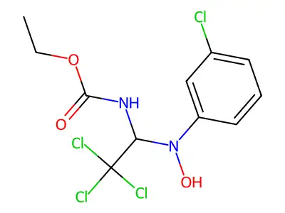 ethyl N-[2,2,2-trichloro-1-(3-chloro-N-hydroxyanilino)ethyl]carbamate structure