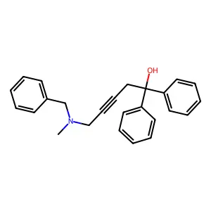 5-[Benzyl(methyl)amino]-1,1-diphenylpent-3-yn-1-ol structure