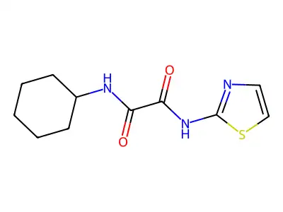 N-cyclohexyl-N'-(1,3-thiazol-2-yl)oxamide structure