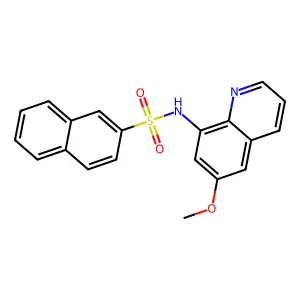 N-(6-methoxyquinolin-8-yl)naphthalene-2-sulfonamide structure