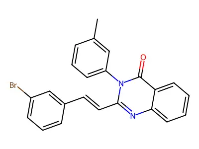 2-[(E)-2-(3-bromophenyl)ethenyl]-3-(3-methylphenyl)quinazolin-4-one structure