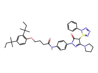 4-[2,4-bis(2-methylbutan-2-yl)phenoxy]-N-[4-[5-oxo-4-(2-phenyl-1 structure