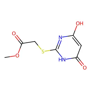 Methyl [(4,6-Dihydroxypyrimidin-2-yl)thio]acetate structure