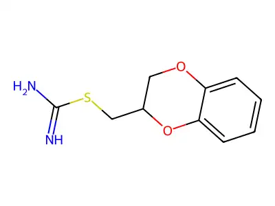 {[(2,3-Dihydro-1,4-benzodioxin-2-yl)methyl]sulfanyl}methanimidamide structure