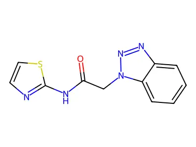 2-(1H-benzo[d][1,2,3]triazol-1-yl)-N-(thiazol-2-yl)acetamide structure