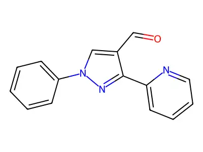 1-phenyl-3-(pyridin-2-yl)-1H-pyrazole-4-carbaldehyde structure