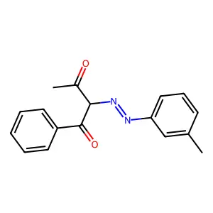 1-Phenyl-2-(m-tolylazo)-1,3-butanedione structure