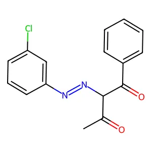 2-((m-Chlorophenyl)azo)-1-phenyl-1,3-butanedione structure