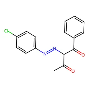 2-((p-Chlorophenyl)azo)-1-phenyl-1,3-butanedione structure