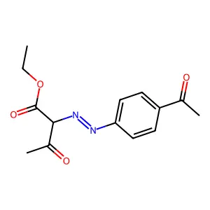 2-((p-Acetylphenyl)azo)acetoacetic acid ethyl ester structure