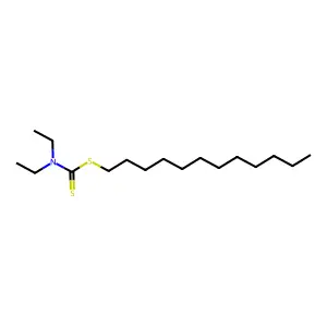 dodecyl N,N-diethylcarbamodithioate structure