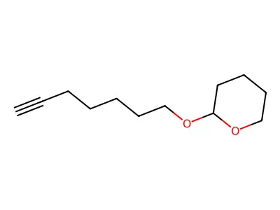 2H-Pyran, 2-(6-heptynyloxy)tetrahydro- structure