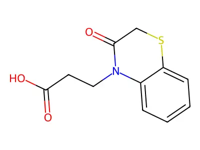 3-(3-Oxo-2,3-dihydro-4H-1,4-benzothiazin-4-yl)propanoic acid structure