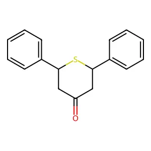 2,6-Diphenyltetrahydro-4H-thiopyran-4-one structure