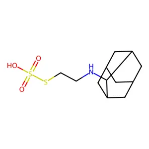 Ethanethiol, 2-(2-adamantylamino)-, hydrogen sulfate (ester) structure