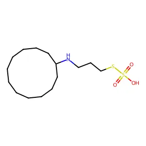 (3-Sulfosulfanylpropylamino)cyclododecane structure