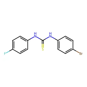 N-(4-bromophenyl)-N'-(4-fluorophenyl)thiourea structure