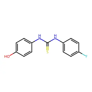 N-(4-Fluorophenyl)-N'-(4-hydroxyphenyl)thiourea structure
