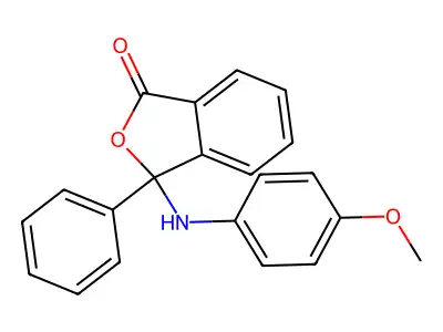 3-(4-Methoxyanilino)-3-phenyl-2-benzofuran-1-one structure