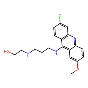 2-({3-[(6-Chloro-2-methoxyacridin-9-yl)amino]propyl}amino)ethanol structure