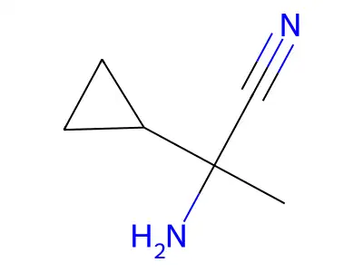 2-Amino-2-cyclopropylpropanenitrile structure