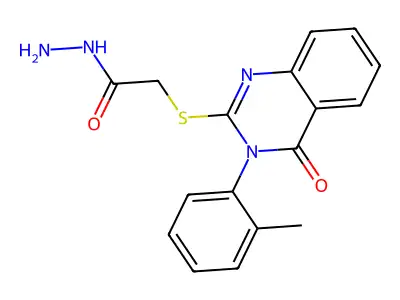 2-{[3-(2-Methylphenyl)-4-oxo-3,4-dihydroquinazolin-2-yl]sulfanyl}acetohydrazide structure