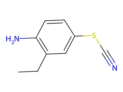[(4-Amino-3-ethylphenyl)sulfanyl]formonitrile structure
