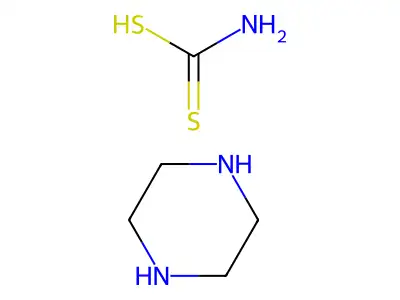 Piperazine dithiocarbamate structure