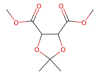 Dimethyl 2,2-dimethyl-1,3-dioxolane-4,5-dicarboxylate structure