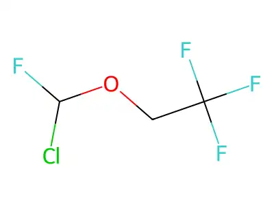 2-[Chloro(fluoro)methoxy]-1,1,1-trifluoroethane structure