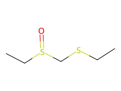 Ethyl (ethylthio)methyl sulphoxide structure