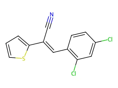 3-(2,4-Dichlorophenyl)-2-thiophen-2-ylprop-2-enenitrile structure