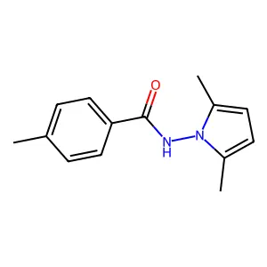 N-(2,5-dimethyl-1H-pyrrol-1-yl)-4-methylbenzamide structure