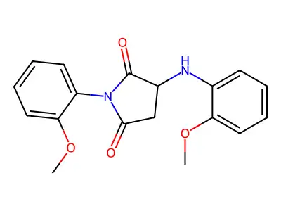 1-(2-Methoxyphenyl)-3-[(2-methoxyphenyl)amino]pyrrolidine-2,5-dione structure
