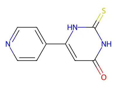 6-(pyridin-4-yl)-2-thioxo-2,3-dihydropyrimidin-4(1H)-one structure