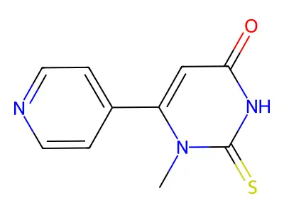 1-Methyl-6-(pyridin-4-yl)-2-sulfanylidene-2,3-dihydropyrimidin-4(1H)-one structure