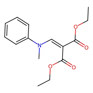Diethyl {[methyl(phenyl)amino]methylidene}propanedioate structure