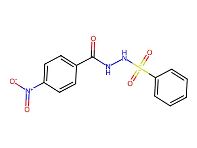 N'-(benzenesulfonyl)-4-nitrobenzohydrazide structure